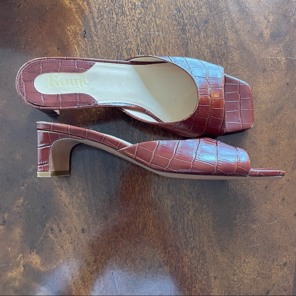 Rouje Arlette Kitten Heel Mules - Picture 3 of 6
